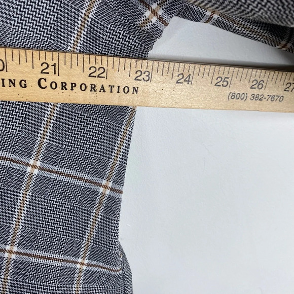 Adrianna Papell EUC Women's Gray Plaid Longline Academic Classic Preppy Coat - Picture 9 of 11